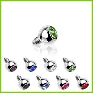 Dermal Anchor Cubic Zircon Ball 3mm