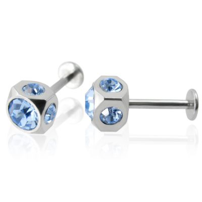 Huulikoru - Square Blue Zircon