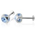 Huulikoru - Square Blue Zircon