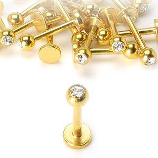 Huulikoru - Goldline Cubic Zircon
