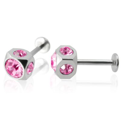 Huulikoru - Square Pink Zircon