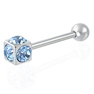 Tappi Barbell 1,6mm - Zircon Blue Cube