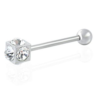 Tappi Barbell 1,6mm - Zircon Bright Cube