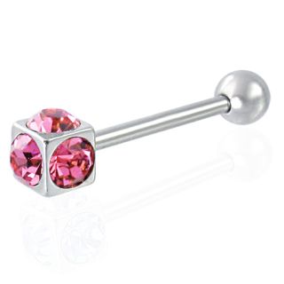 Tappi Barbell 1,6mm - Zircon Pink Cube