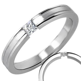 Kirurginter�s Sormus - Cubic Zircon Two Line