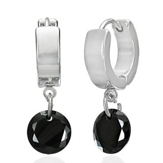 Korvakorut - Drop Cubic Zircon Black