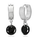 Korvakorut - Drop Cubic Zircon Black
