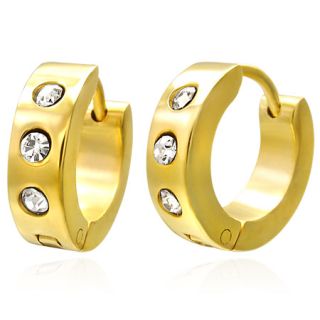 Korvakorut - Goldsteel Three Zircon