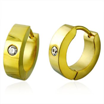 Korvakorut - Goldsteel Zircon