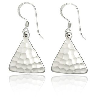 Korvakorut - Hammered Silver Triangle