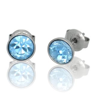 Korvakorut - Swarovski Aqua 7mm