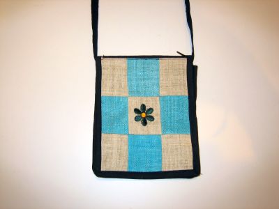 Olkalaukku - Flower Light Blue