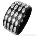 Nahkarannekoru - Fashion Rivets Black