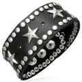 Nahkarannekoru - Rivets & Stars