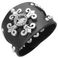 Nahkarannekoru - Round Zircon Cross