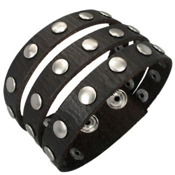 Nahkarannekoru - Three Line Rivets