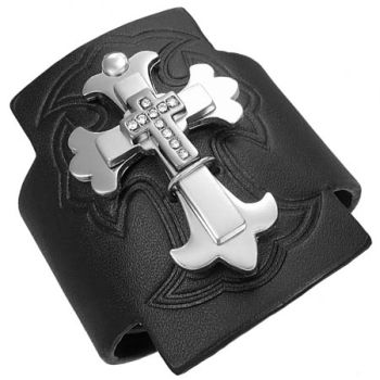 Nahkarannekoru - Zircon Cross