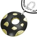 Kaulakoru - Two Tone Hole Disc Pendant