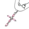 Kaulakoru - Pink Zircon Cross
