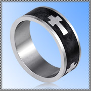 Kirurginter�s Sormus - Black Cross Ring