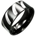 Kirurginter�s Sormus - Blacksteel Stripes