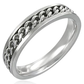 Kirurginter�s Sormus - Slim Spinning Chain Ring