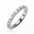 Titaanisormus - Round Cubic Zircon