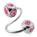 Spiraali - Cubic Zircon Pink