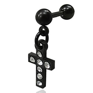 Micro Barbell Blacksteel - Zircon Cross